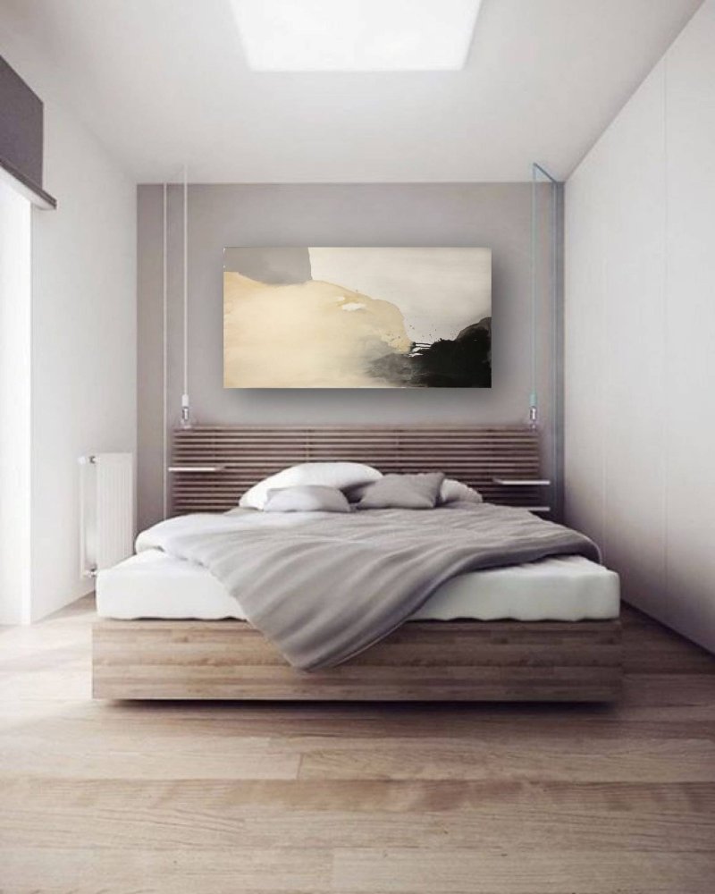 Minimalism style in the interior of the bedroom