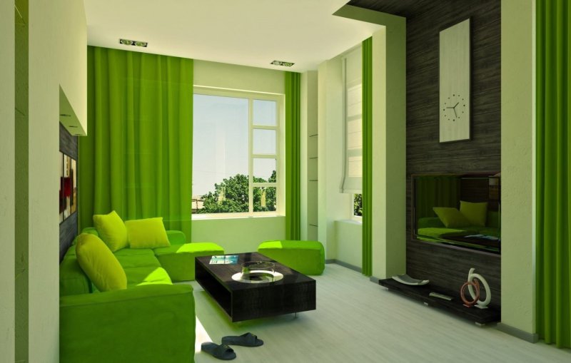 Green color in the interior