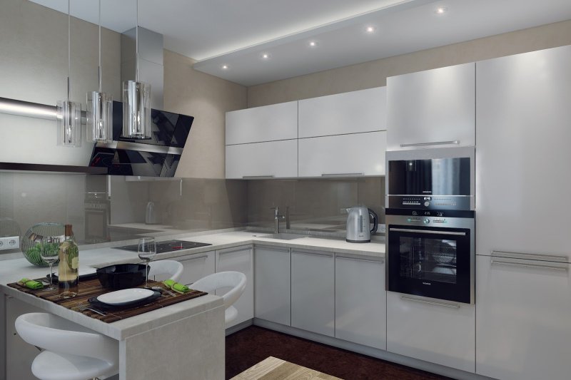 White kitchens in a modern style