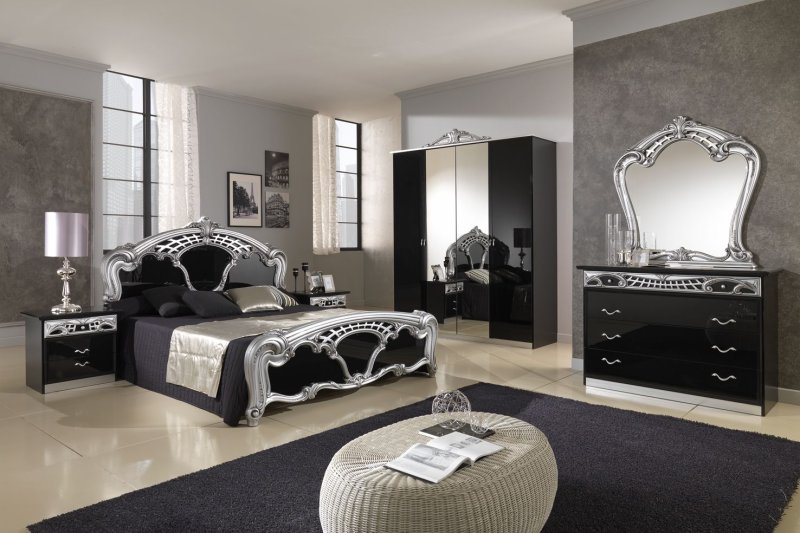 Black bedroom design