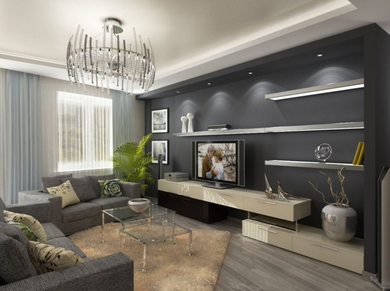 Gray living room design