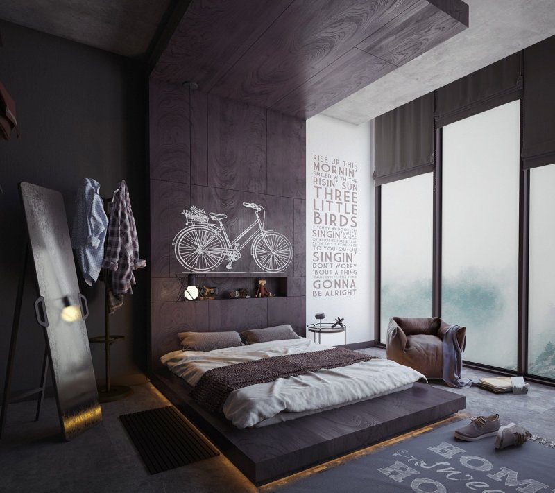 Loft -style bedroom