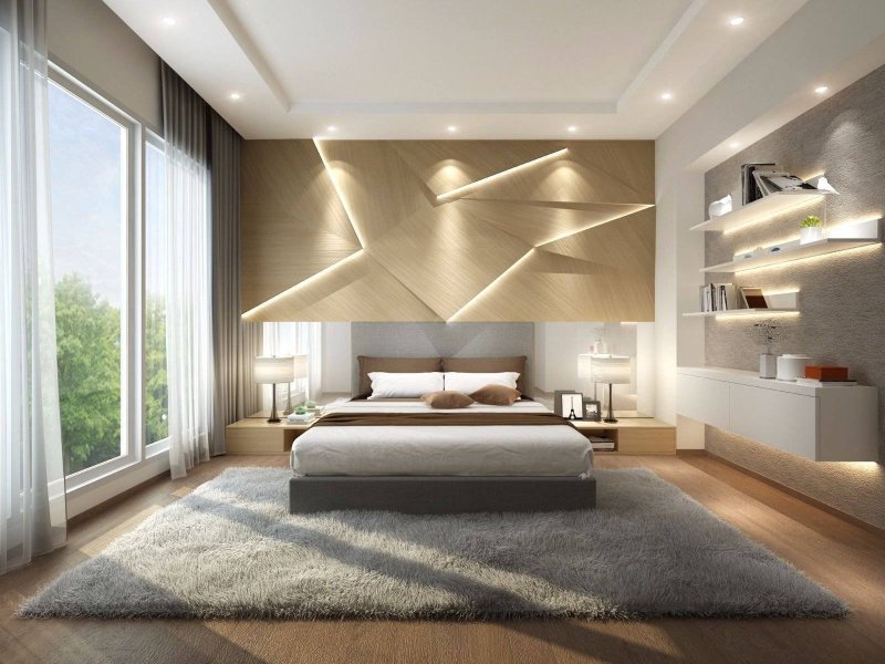 Bedical lighting in a modern style