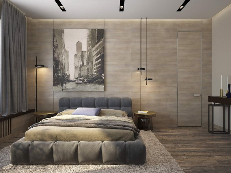 Loft -style bedroom in light