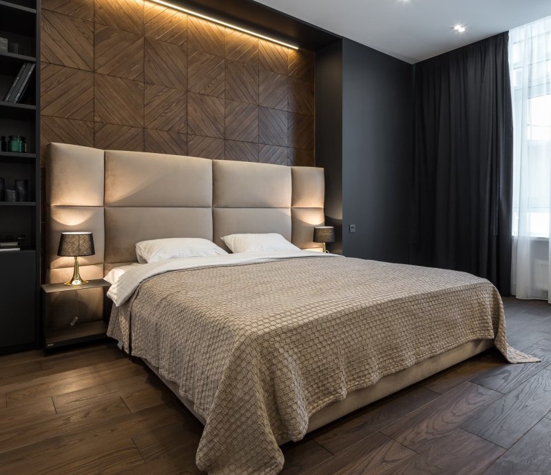 The interior of the bedroom Armani