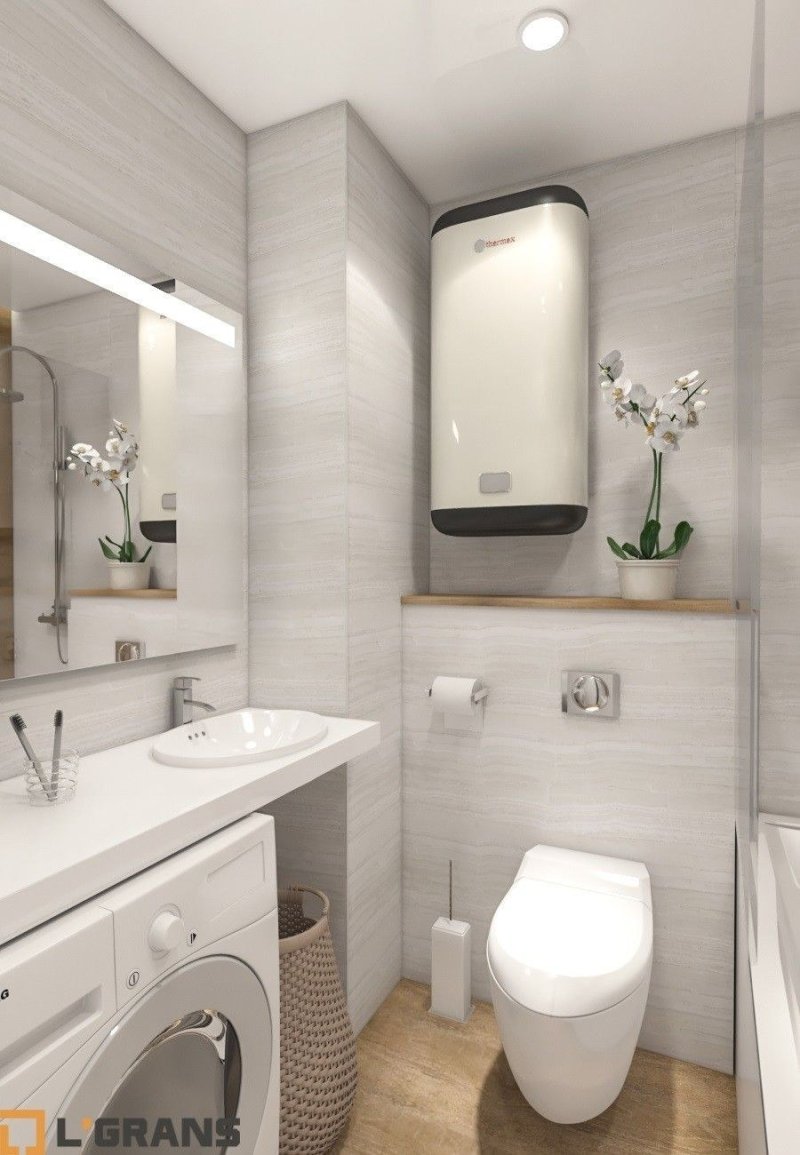 The design of a small bathroom