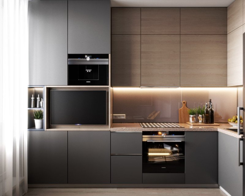 Matte kitchens in a modern style