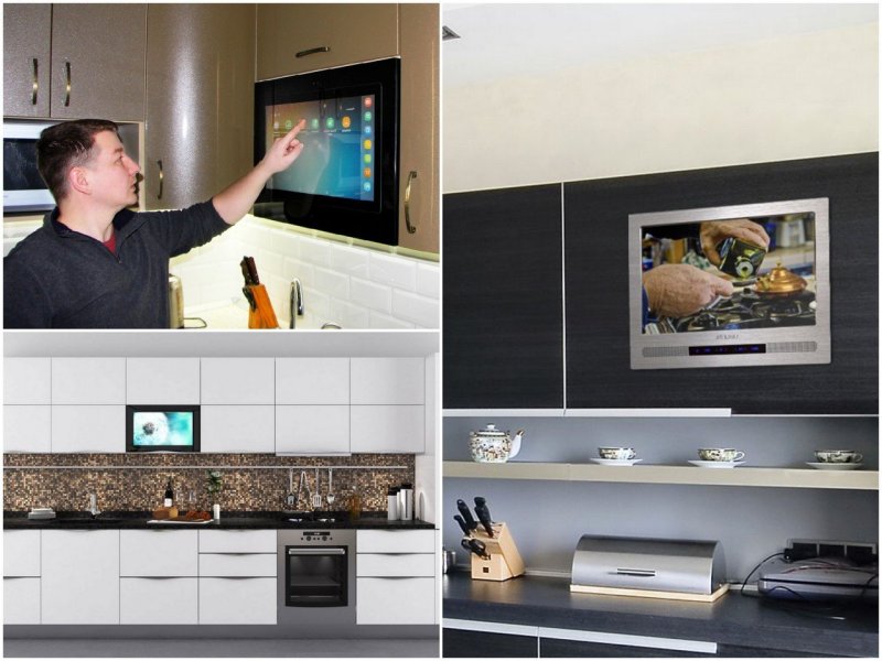 Built -in kitchen TV