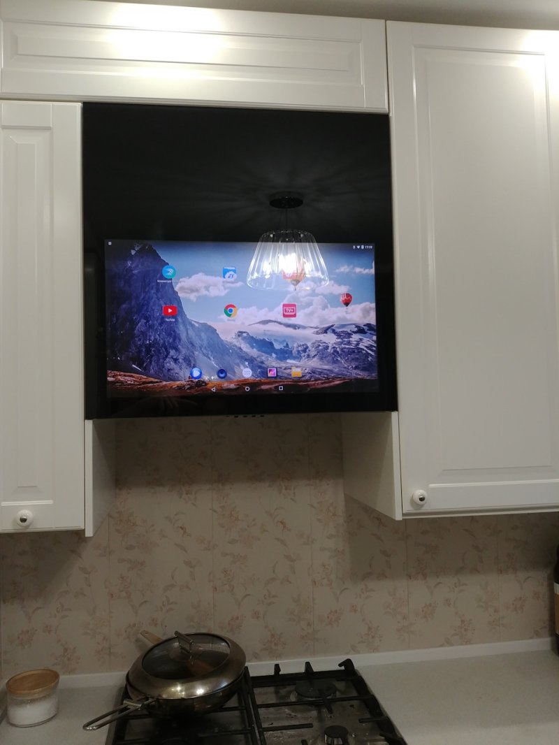 Built -in kitchen TV