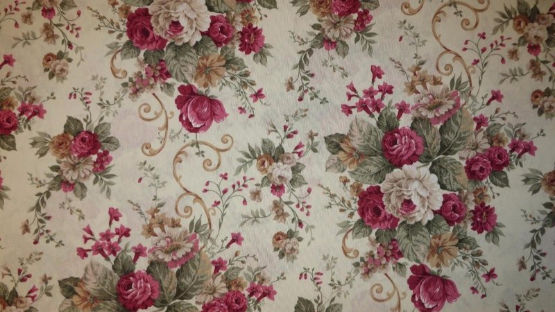 Fabric with flowers