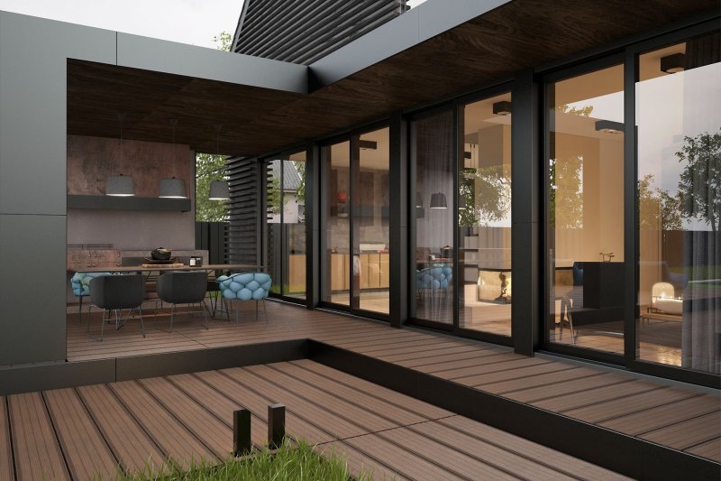 Terrace in modern style