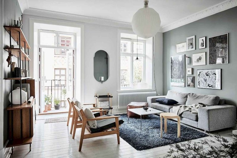 Scandinavian style in the interior of the apartment