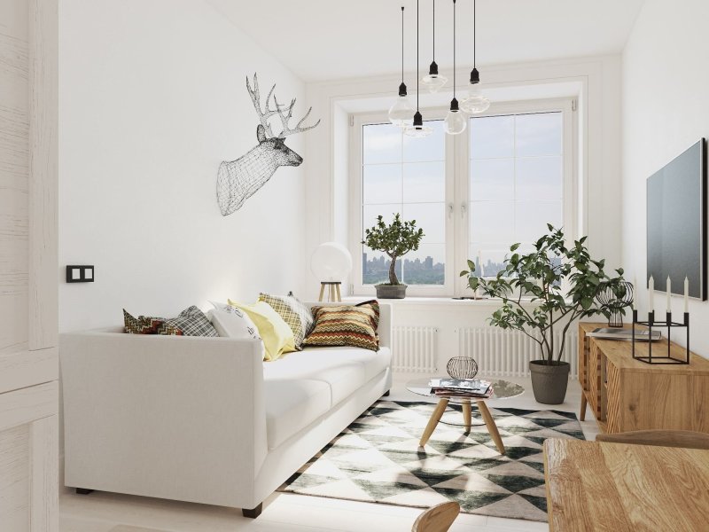 Scandinavian style in the interior of small -sized apartments