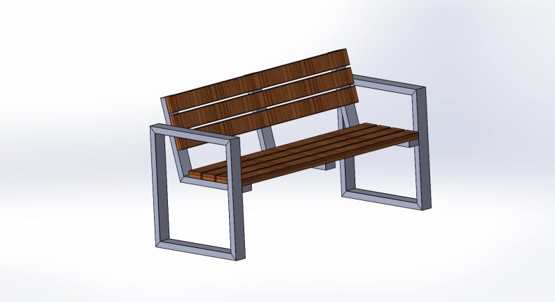 Metal bench