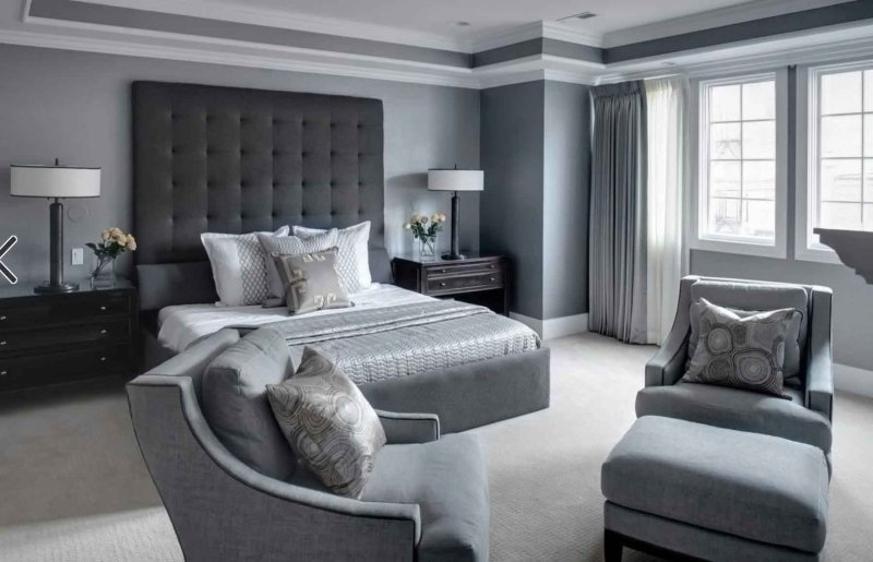 Gray bedroom design