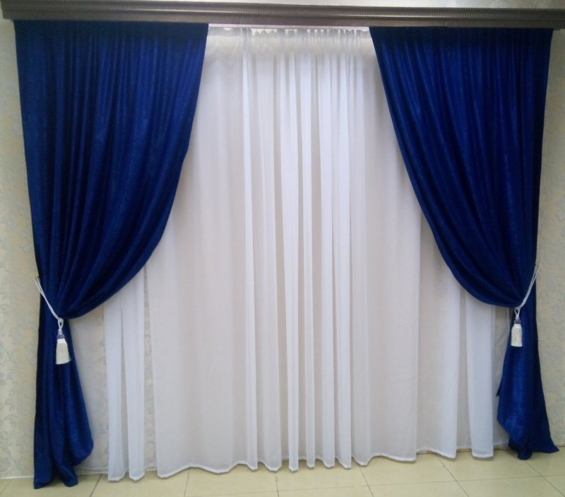 Blue curtains