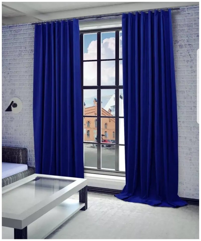 Blue curtains