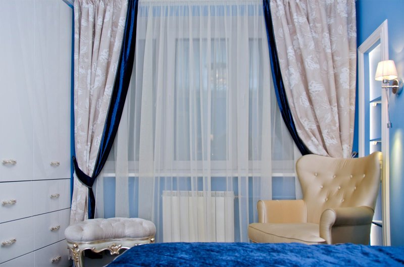 Blue curtains