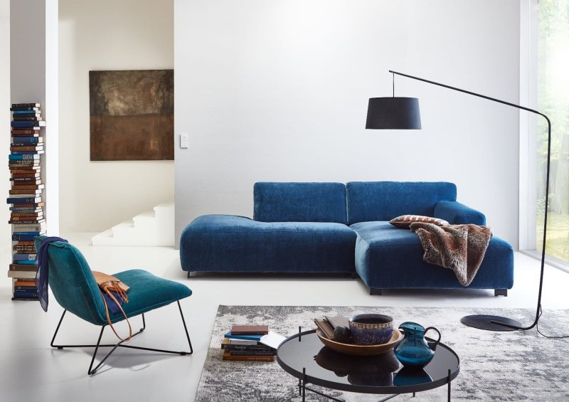 Dark blue sofa