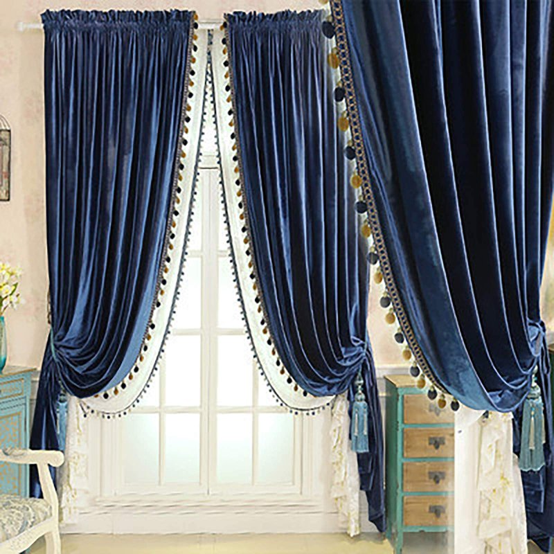 Velvet curtains