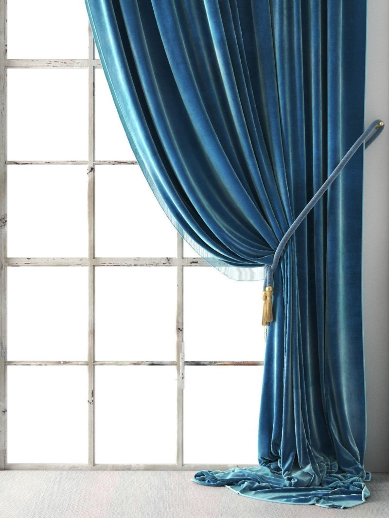 Blue curtains