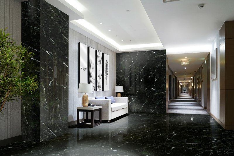 Porcelain stoneware 60*60 Karatash G385 Black Polished (1.44/46.08)