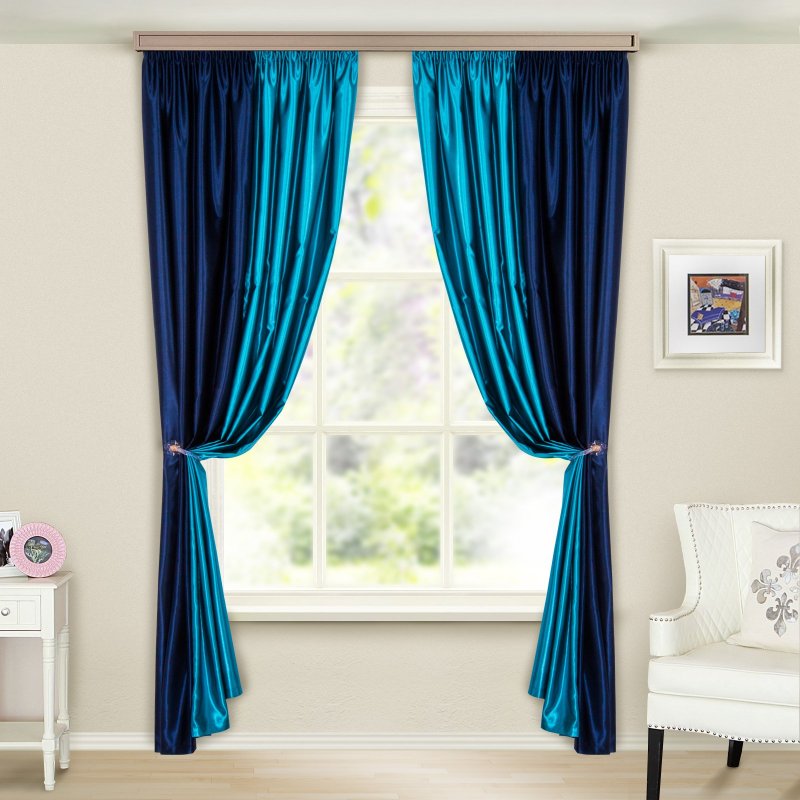 Blue curtains