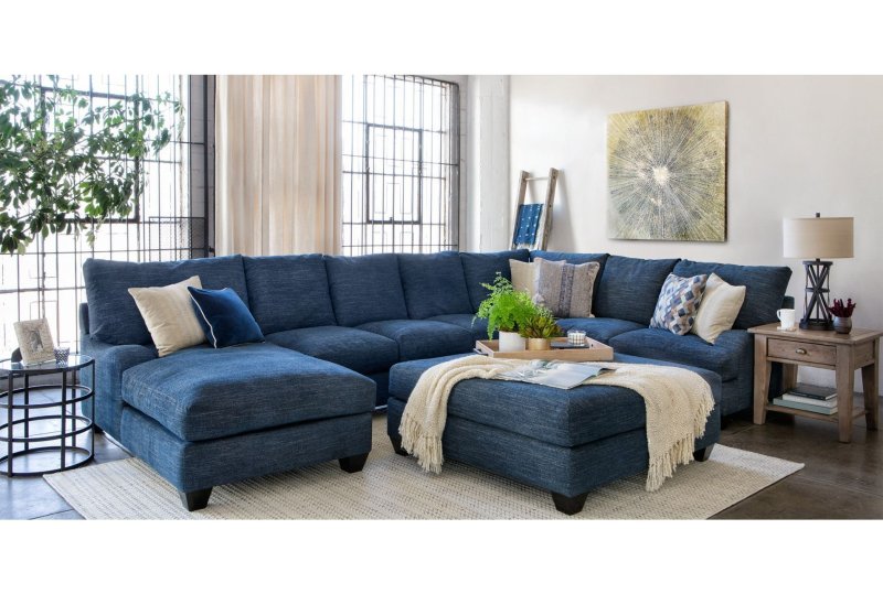 Blue sofa in the interior