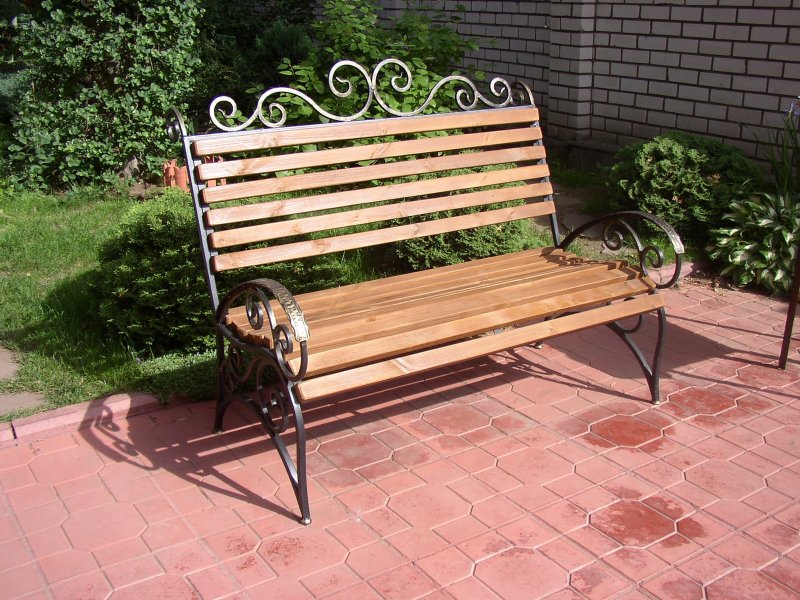 Forged bench for the garden