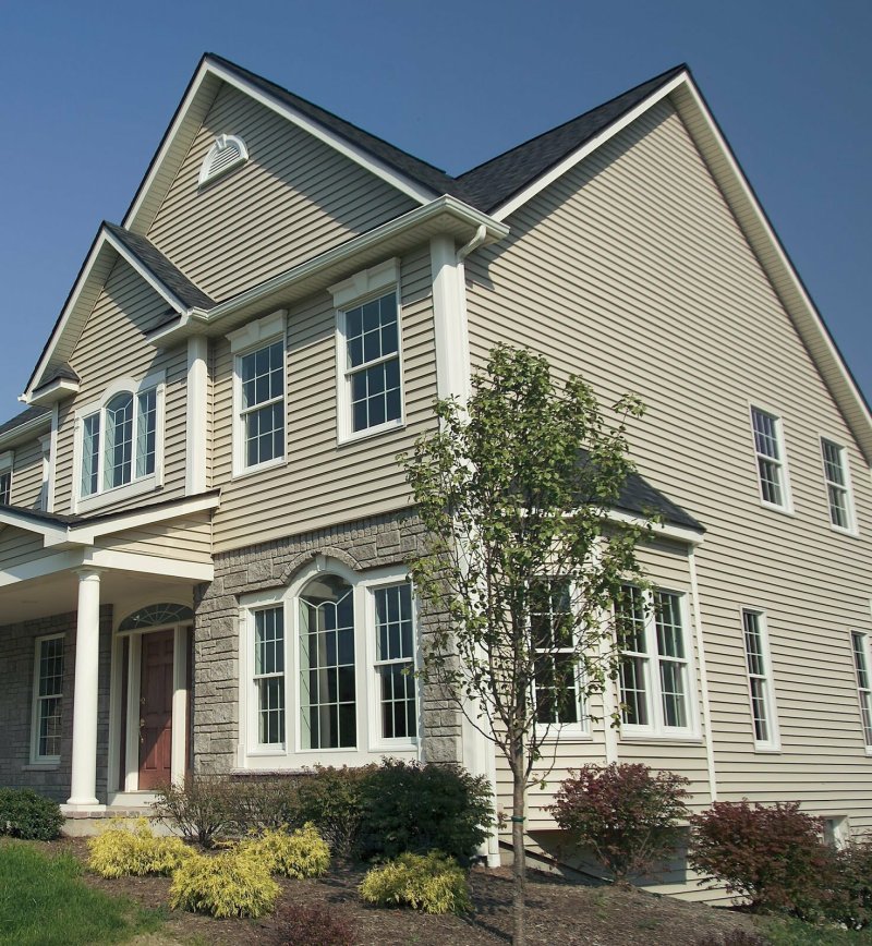 White siding at home