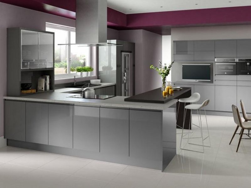 Gray kitchen modern