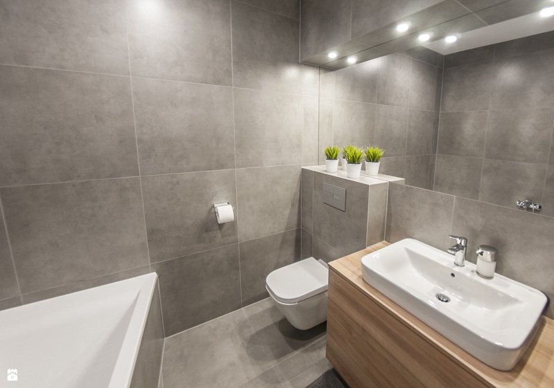 Gray bathroom design