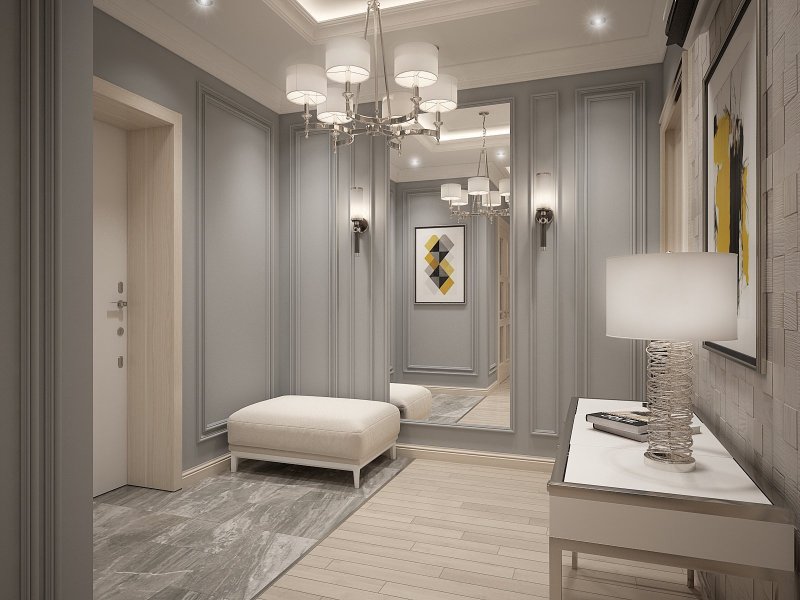 Hallway in the style of neoclassic