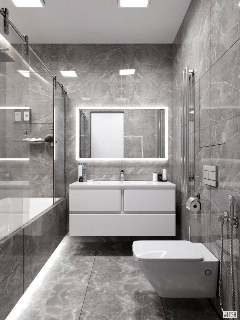 Gray bathrooms