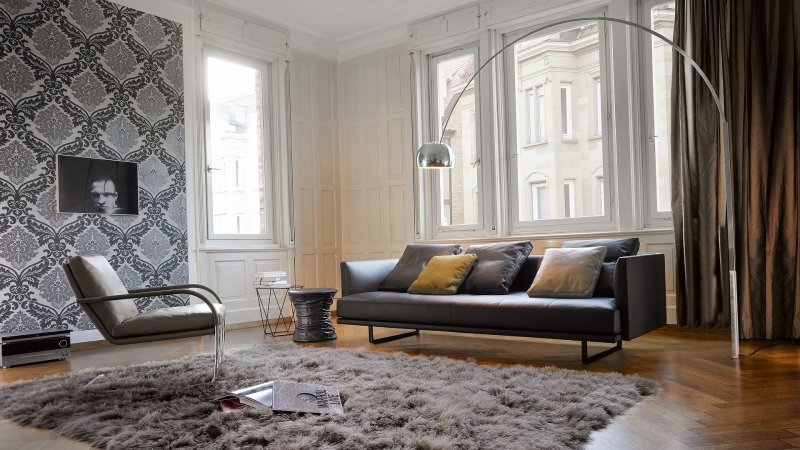 Carpets in the interior of the living room