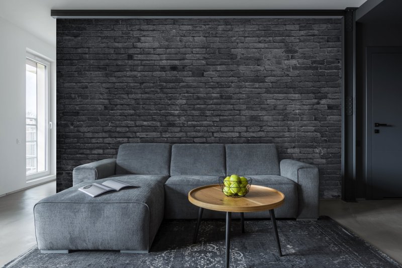 Black brick in the interior