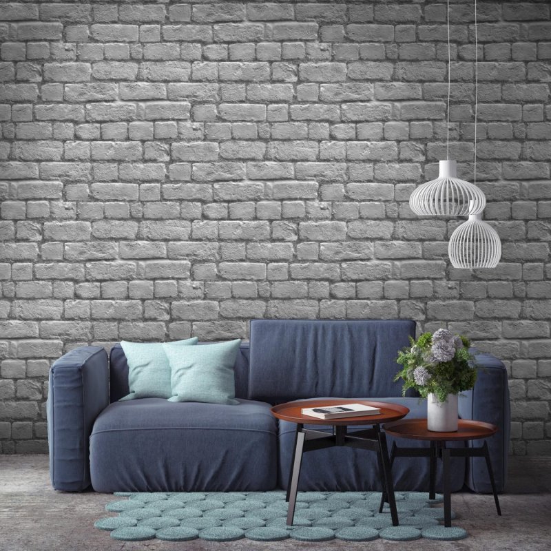 Painted brick wall in the interior