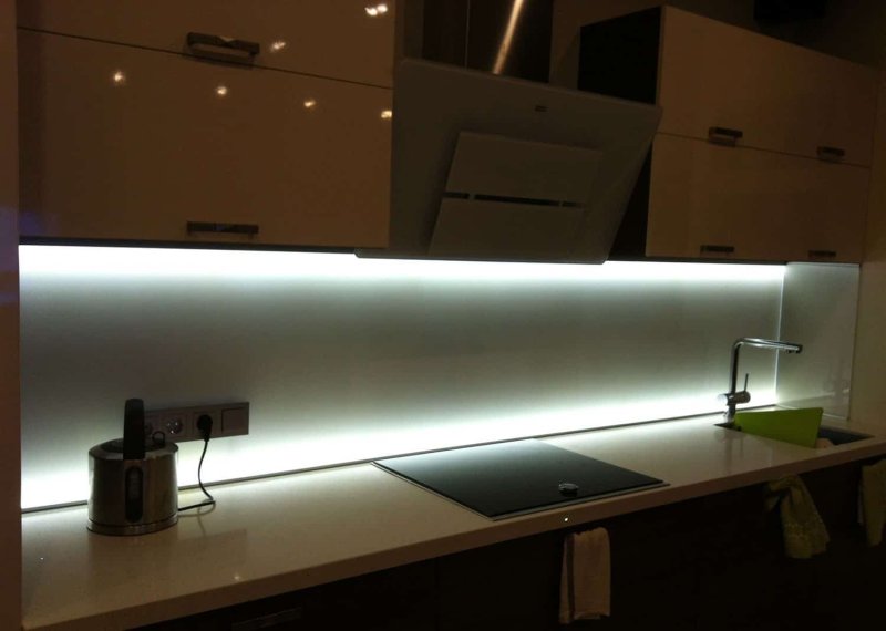 LED backlighting kitchen