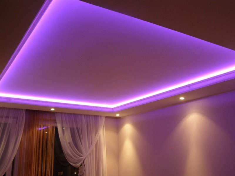 Stretch ceilings with backlight