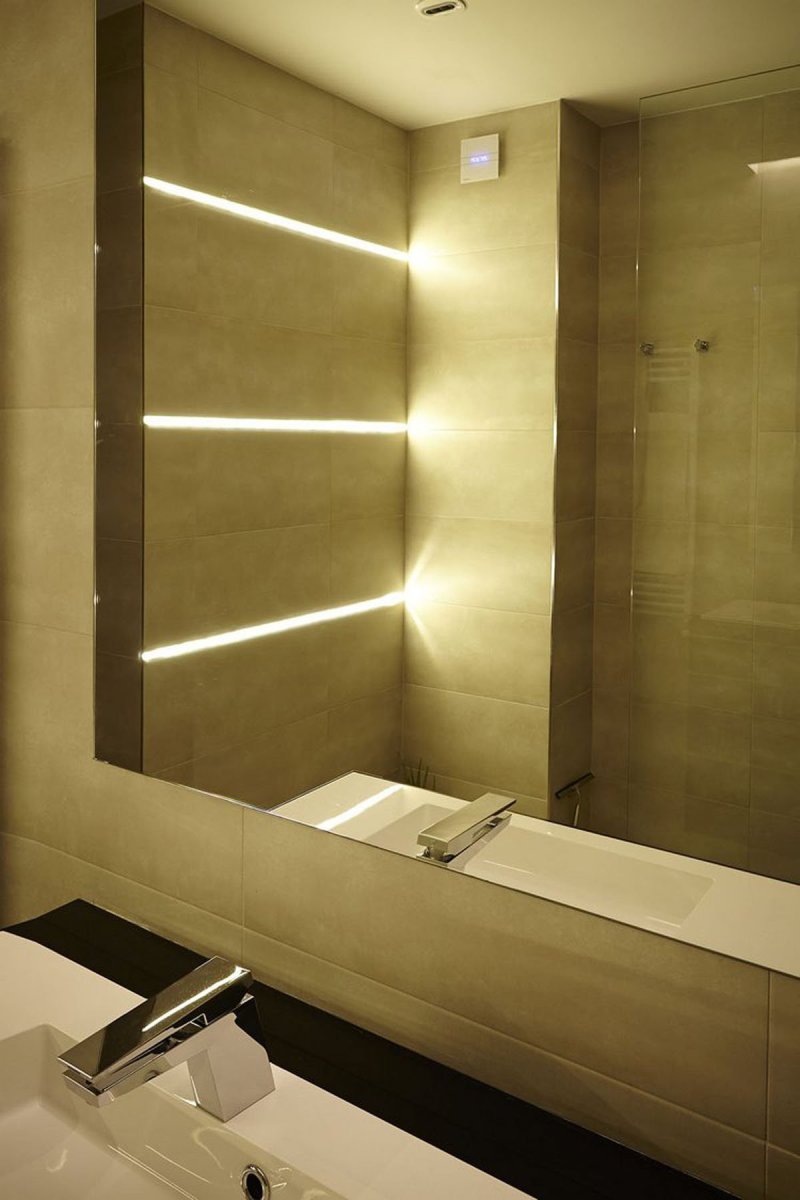 Bathroom with backlight