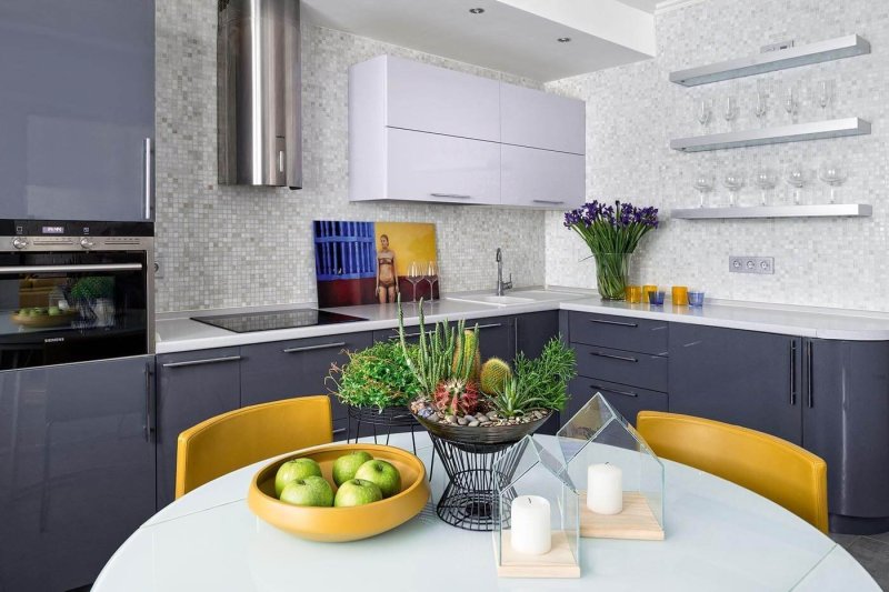 Gray kitchen design