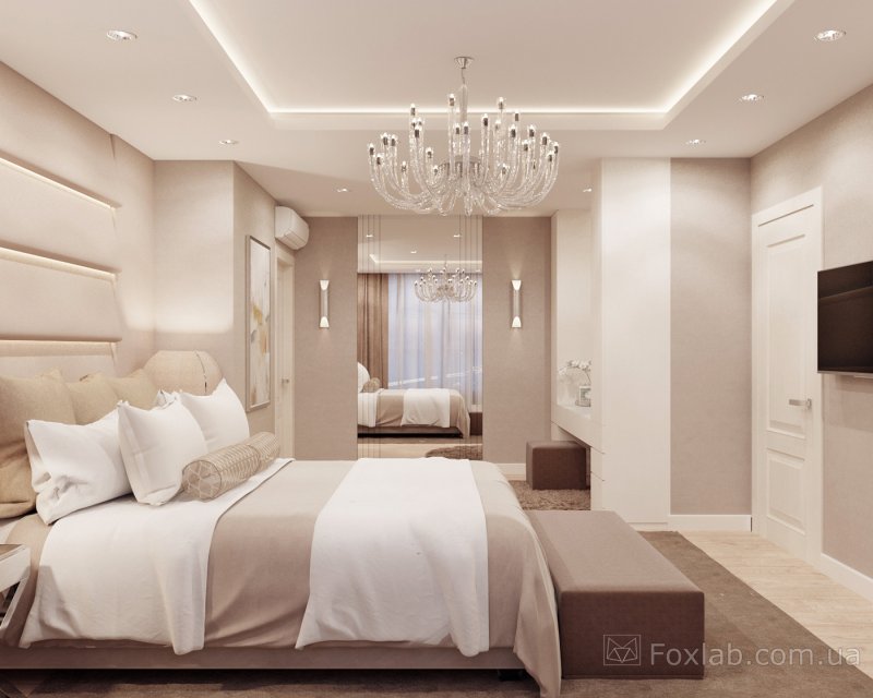 Bedroom design in light colors