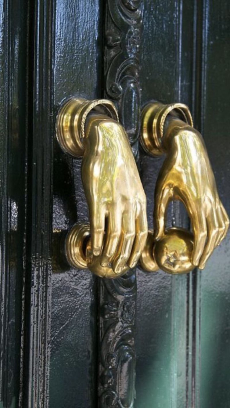 Unusual door handles