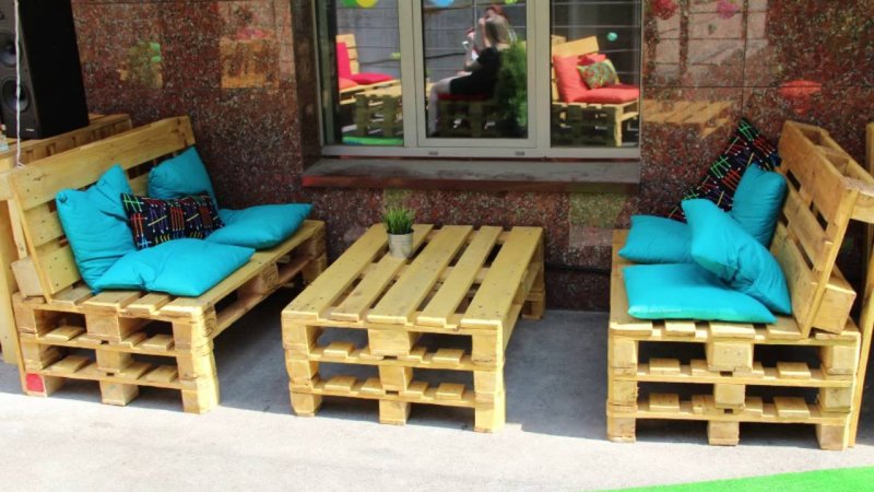 Street furniture from pallets