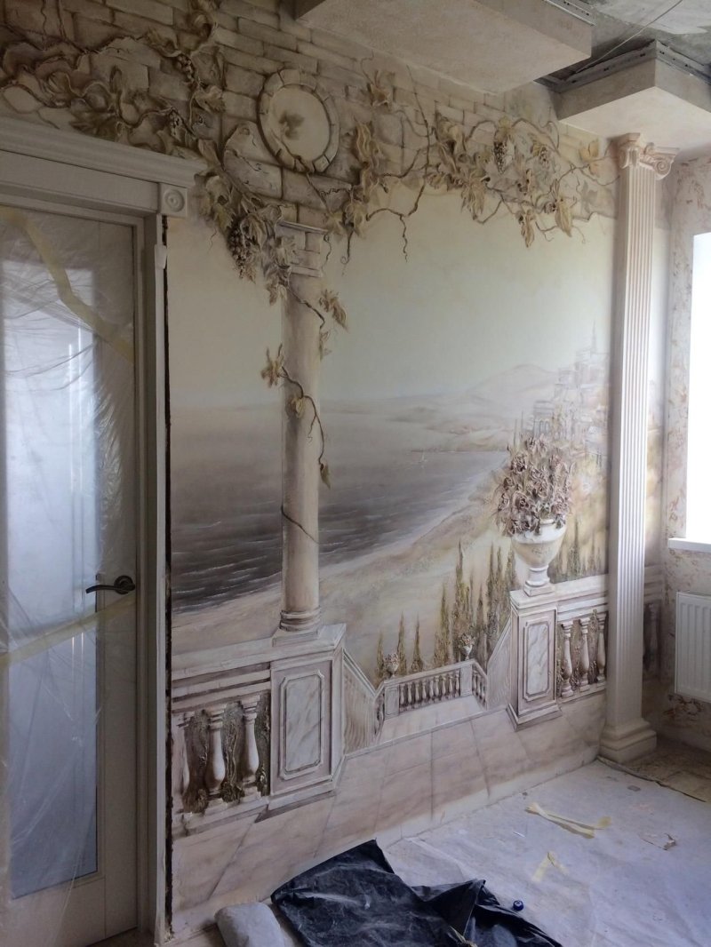 Decorative painting of walls