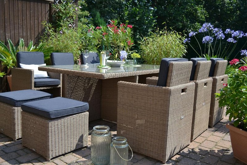 Garden furniture from rattan