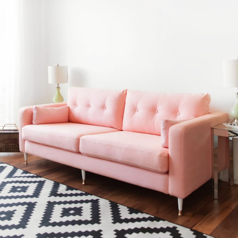 Pink Ikea sofa