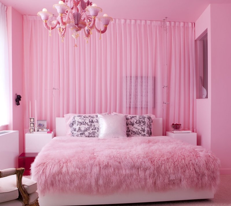 Pink bedroom design