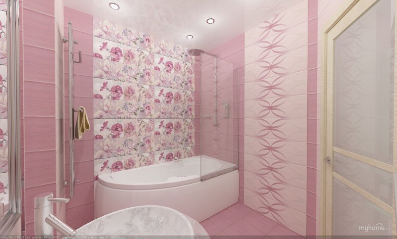 Bath in pink