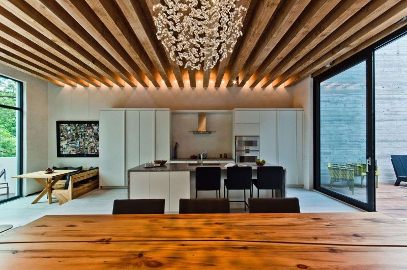 Wooden ceiling